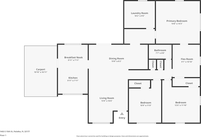 1403 S 15th St, Palatka, FL 32177 - plan