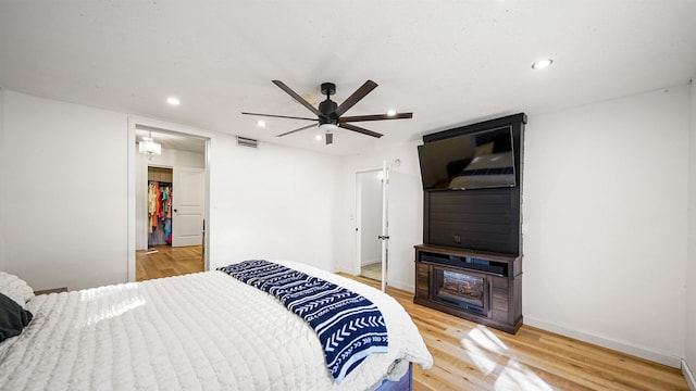 1403 S 15th St, Palatka, FL 32177 - bedroom featuring recessed lighting, visible vents, baseboards, and wood finished floors