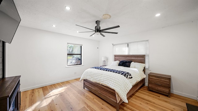 1403 S 15th St, Palatka, FL 32177 - bedroom featuring baseboards, recessed lighting, and light wood finished floors
