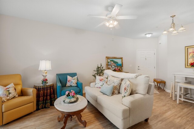 2251 Golden Lake Loop, Saint Augustine, FL 32084 - living room featuring light wood finished floors and ceiling fan