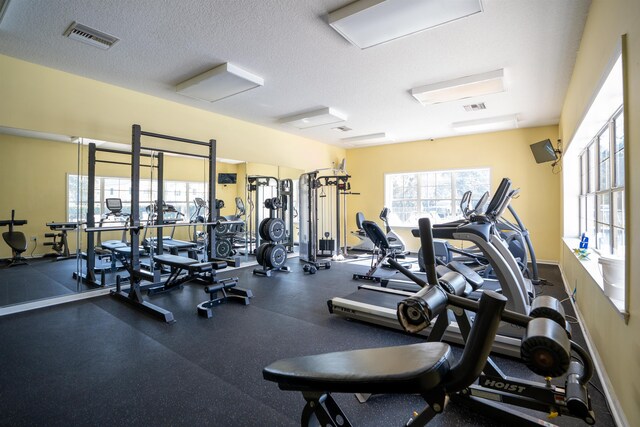 2251 Golden Lake Loop, Saint Augustine, FL 32084 - gym featuring a textured ceiling