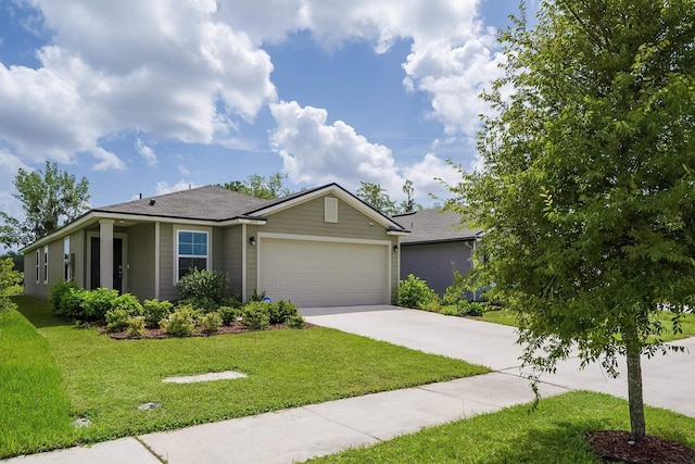 2730 Oak Stream Dr, Green Cove Springs, FL 32043 - view of front of home featuring driveway, an attached garage, and a front yard