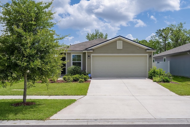 2730 Oak Stream Dr, Green Cove Springs, FL 32043 - single story home with driveway, a front lawn, and a garage