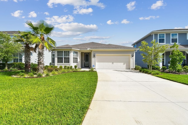 182 Myrtle Oak Ct, Saint Augustine, FL 32092 - view of front of home featuring an attached garage, concrete driveway, and a front lawn