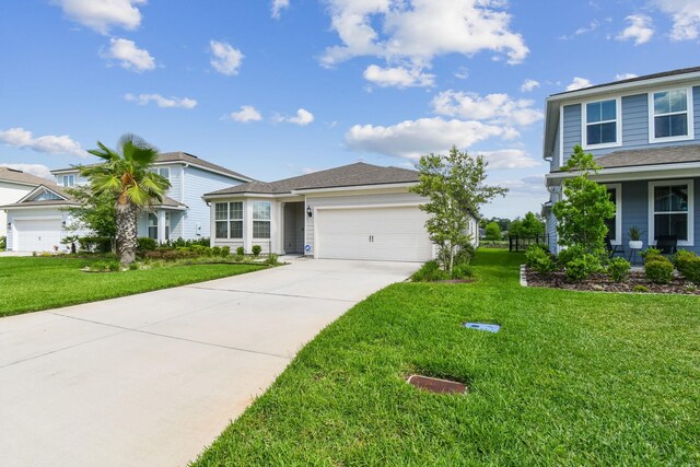 182 Myrtle Oak Ct, Saint Augustine, FL 32092 - view of front of home with a garage, driveway, and a front lawn