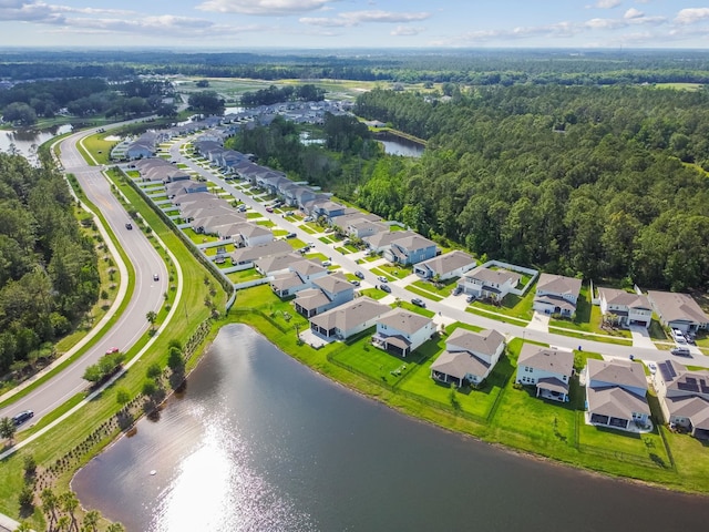 182 Myrtle Oak Ct, Saint Augustine, FL 32092 - aerial perspective of suburban area with a nearby body of water and a forest