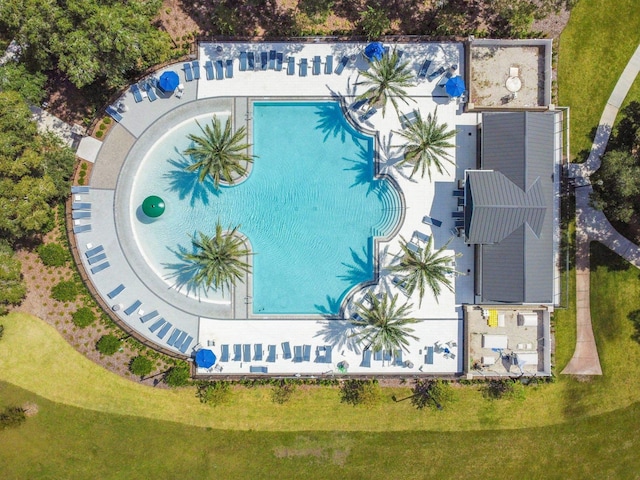 182 Myrtle Oak Ct, Saint Augustine, FL 32092 - aerial view of a pool area