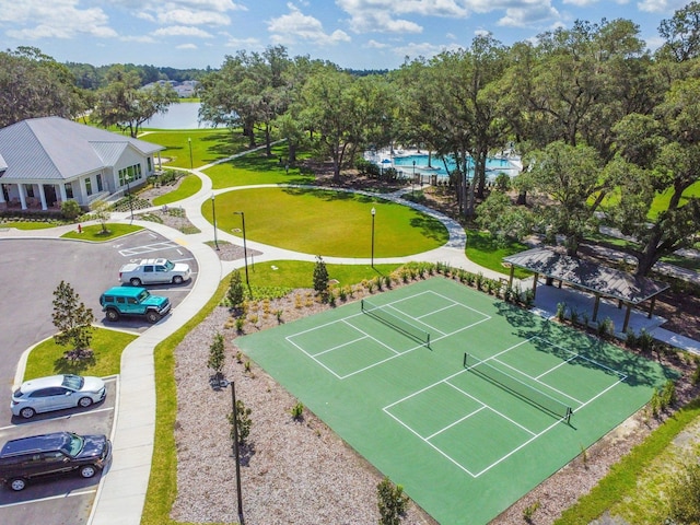 182 Myrtle Oak Ct, Saint Augustine, FL 32092 - bird's eye view of a pool and a nearby body of water