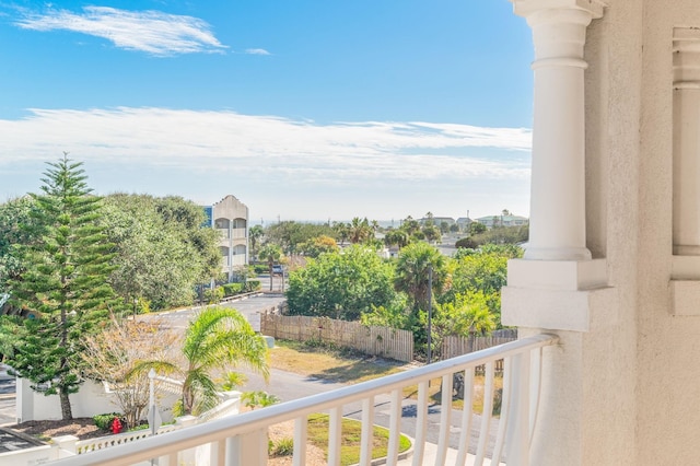 view of balcony