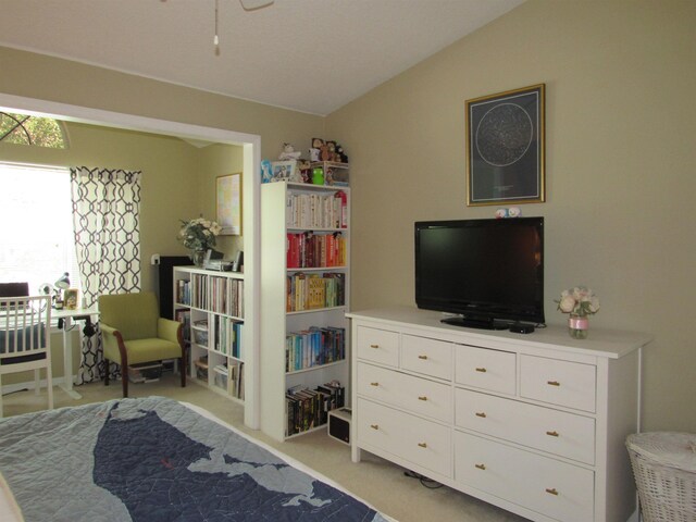 28212 Harbour Vista Cir, Saint Augustine, FL 32080 - bedroom with vaulted ceiling and light carpet