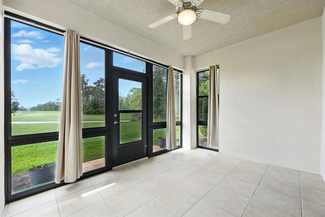 623 Shores Blvd, Saint Augustine Shores, FL 32086 - tiled spare room featuring a ceiling fan
