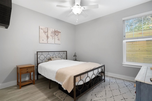 5450 A1A, Saint Augustine, FL 32080 - bedroom featuring light wood-style flooring and a ceiling fan