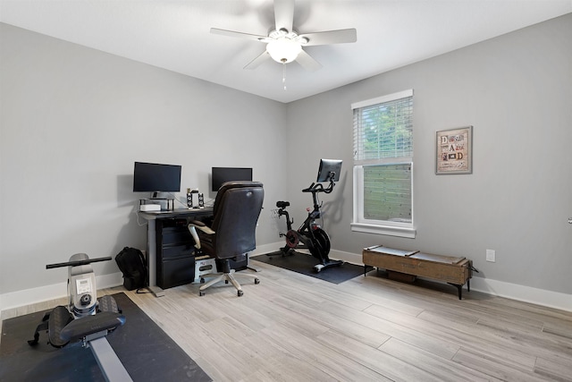 5450 A1A, Saint Augustine, FL 32080 - office space featuring a ceiling fan and light wood finished floors
