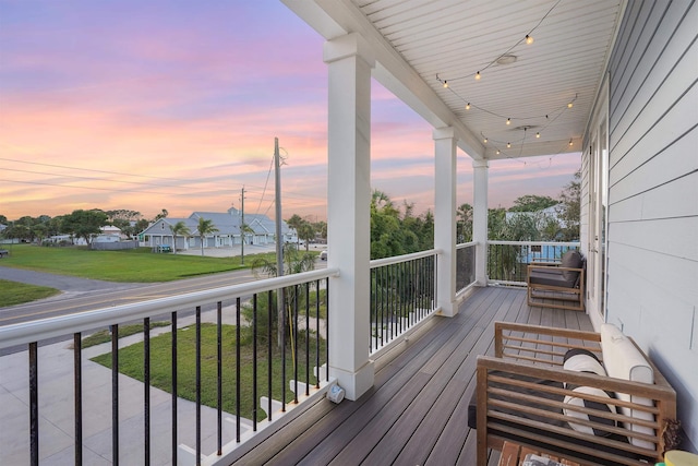 5450 A1A, Saint Augustine, FL 32080 - deck at dusk with a residential view