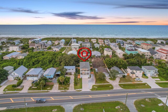 5450 A1A, Saint Augustine, FL 32080 - aerial view at dusk of view of water and beach and a residential view