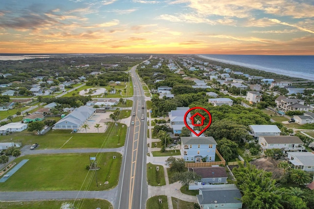 5450 A1A, Saint Augustine, FL 32080 - aerial view at dusk of view of water and beach and a residential view