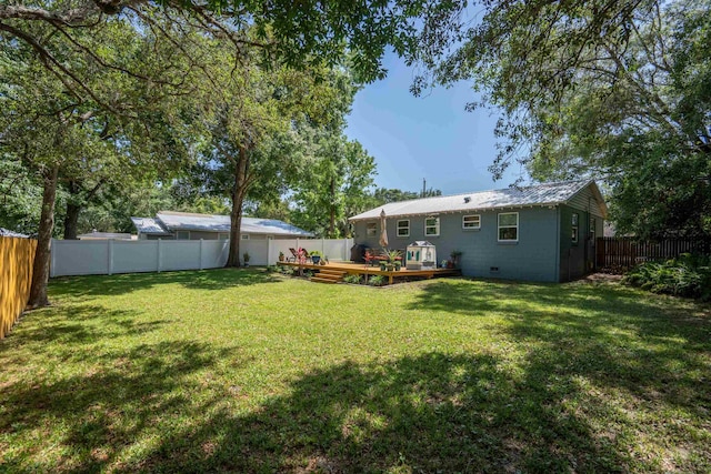 215 Jasmine Rd, Saint Augustine, FL 32086 - view of yard featuring a wooden deck