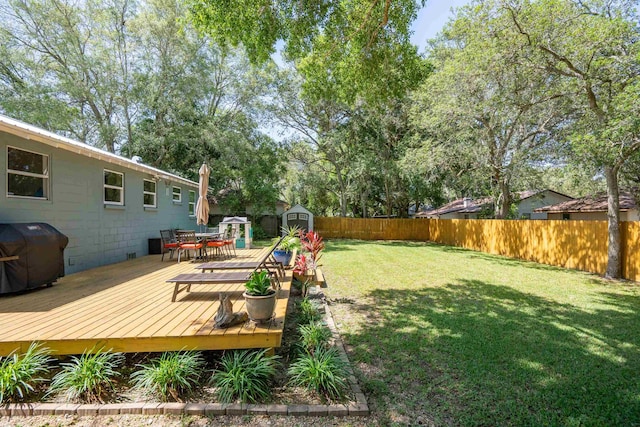 215 Jasmine Rd, Saint Augustine, FL 32086 - view of yard featuring a deck