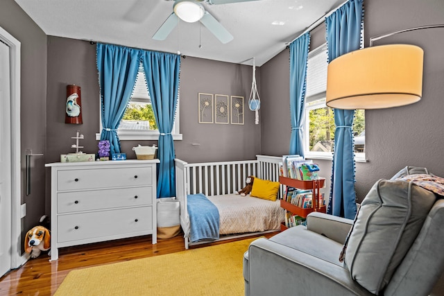 215 Jasmine Rd, Saint Augustine, FL 32086 - bedroom featuring wood finished floors and ceiling fan
