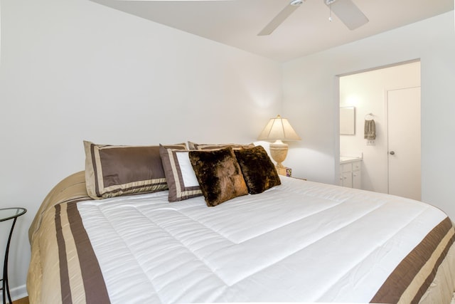 31 Catalonia Ct, Saint Augustine, FL 32086 - bedroom featuring a ceiling fan and ensuite bathroom