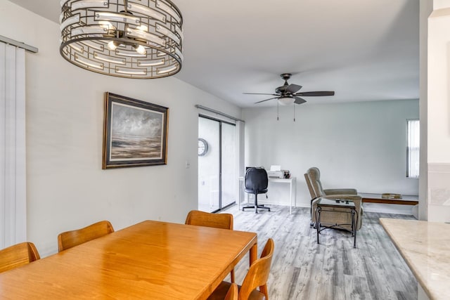 31 Catalonia Ct, Saint Augustine, FL 32086 - dining room featuring wood finished floors and ceiling fan