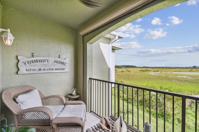 balcony with a rural view