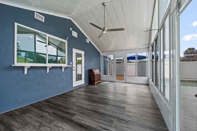 342 Euclid Ave, Daytona Beach, FL 32118 - unfurnished sunroom with vaulted ceiling and healthy amount of natural light