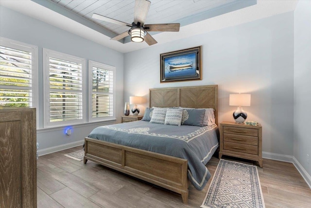 97 Paranza Trce, Saint Augustine, FL 32095 - bedroom with wood finished floors, a ceiling fan, and wood ceiling