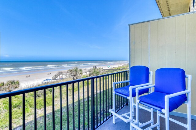 8550 S A1A # 102, Saint Augustine, FL 32080 - balcony with a water view and a beach view
