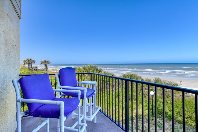 8550 S A1A # 102, Saint Augustine, FL 32080 - balcony featuring a water view and a view of the beach