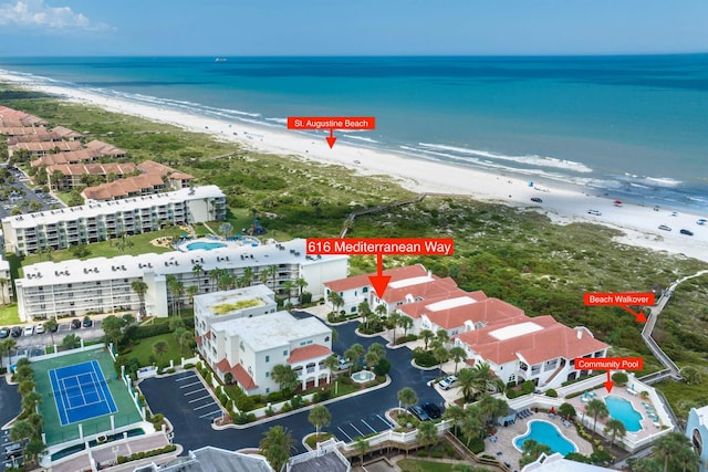 616 Mediterranean Way, Saint Augustine, FL 32080 - aerial view of property's location featuring unending shoreline and apartment complex