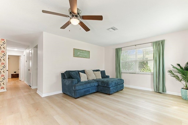 171 Deltona Blvd, Saint Augustine, FL 32086 - living area with light wood-type flooring and ceiling fan