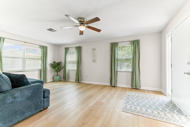 171 Deltona Blvd, Saint Augustine, FL 32086 - living room with light wood-type flooring and a ceiling fan
