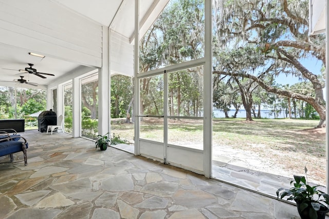 133 Federal Point Rd, East Palatka, FL 32131 - sunroom with a ceiling fan