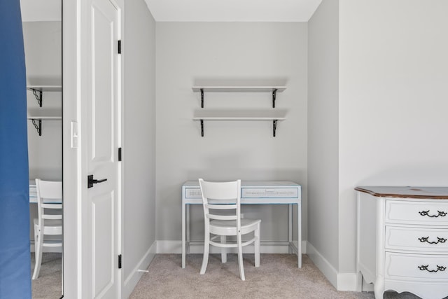 112 2nd St, Saint Augustine, FL 32080 - carpeted home office with baseboards
