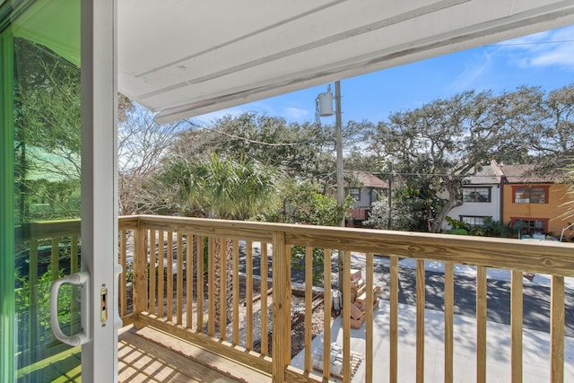 112 2nd St, Saint Augustine, FL 32080 - view of wooden balcony featuring a wooden deck