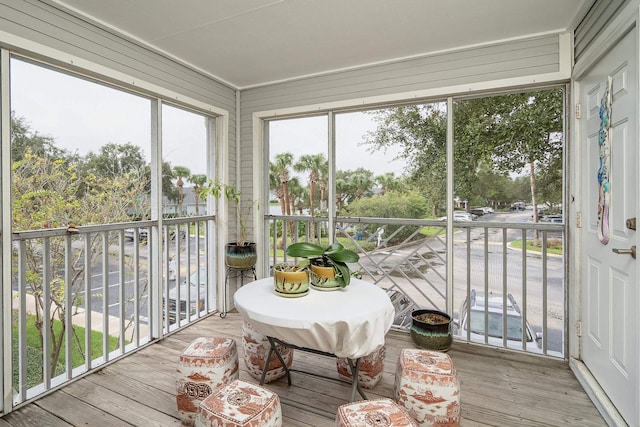 view of sunroom