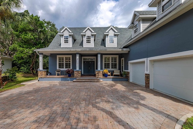 view of front of home with covered porch