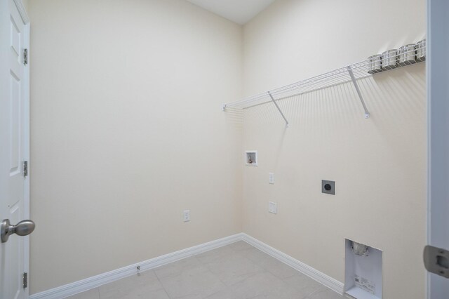 laundry area featuring washer hookup and hookup for an electric dryer