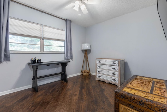 640 N Nova Rd Unit 117, Ormond Beach, FL 32174 - bedroom featuring wood finished floors, ceiling fan, and a textured ceiling