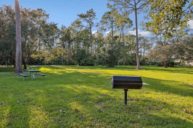 view of property's community featuring a yard