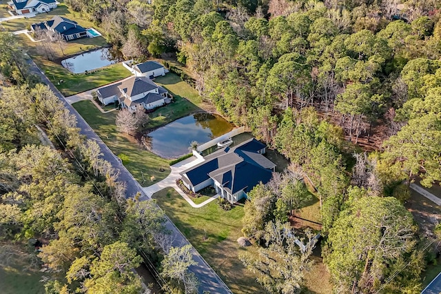 1351 Weaver Glen Rd, Jacksonville, FL 32223 - aerial view of property and surrounding area with a nearby body of water and a forest