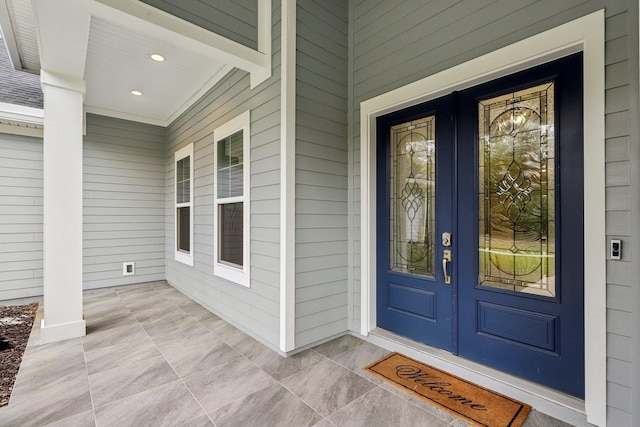 1351 Weaver Glen Rd, Jacksonville, FL 32223 - doorway to property featuring french doors and covered porch