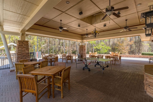 view of patio featuring outdoor dining space