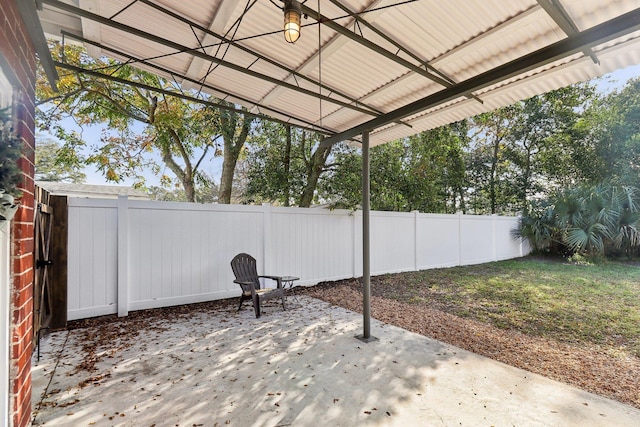 view of patio / terrace featuring a gazebo