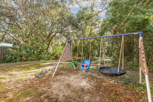 view of jungle gym