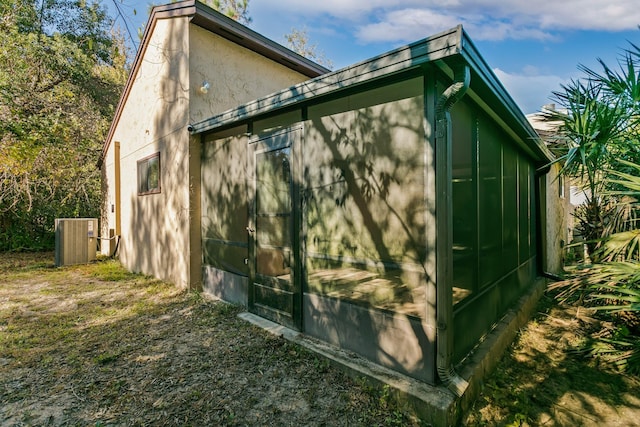 view of property exterior featuring cooling unit