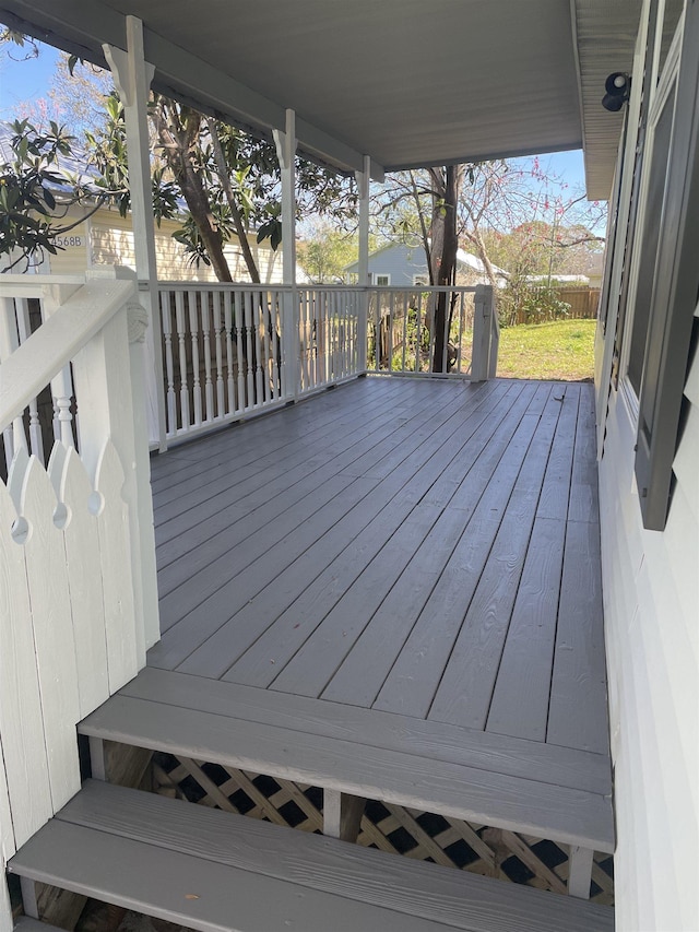 view of wooden deck