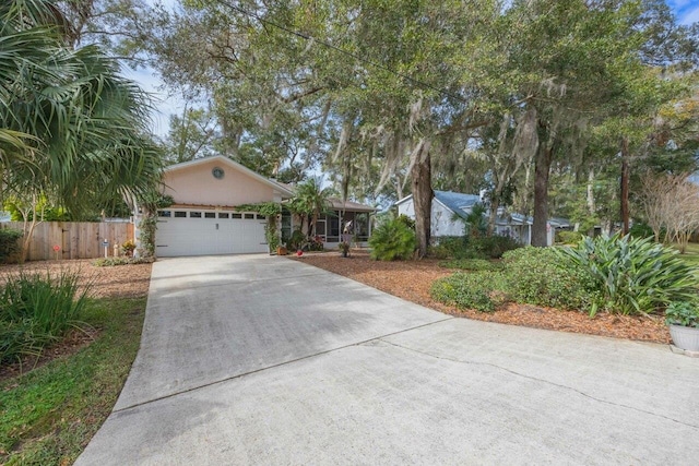 view of front of house featuring a garage