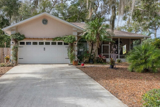 view of front of house featuring a garage